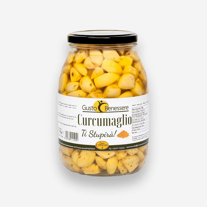 Garlic Marinated With Turmeric and Flax Seed