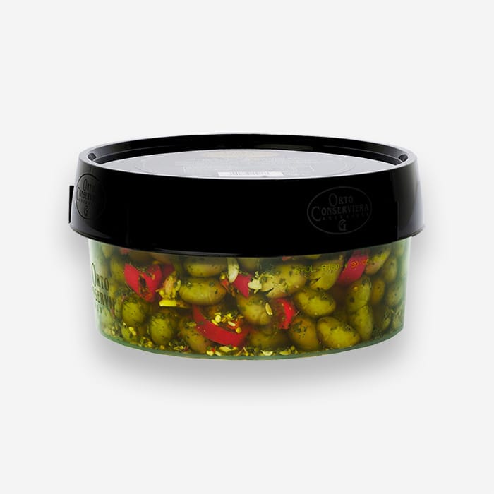 Green Sicilian Spicy Cracked Olives