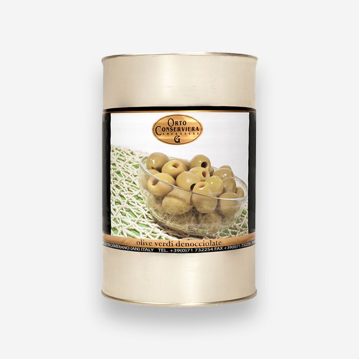 Pitted Green Olives in Brine - Size 28/32