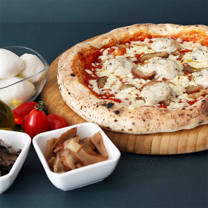 Pizza With Porcini Mushrooms and Truffles